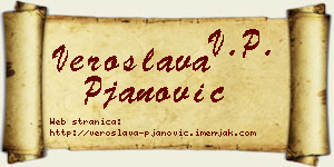 Veroslava Pjanović vizit kartica